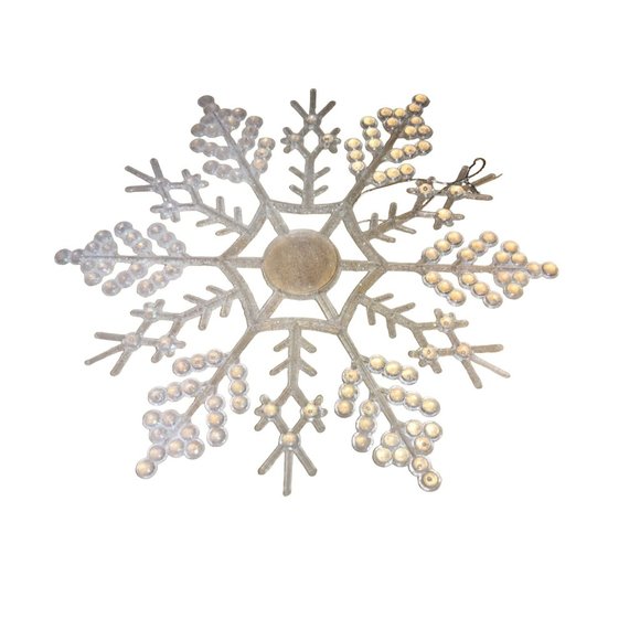 Plastic Snowflake Hanging Ornaments Lot of 15 Vintage ornaments - Picture 9 of 10